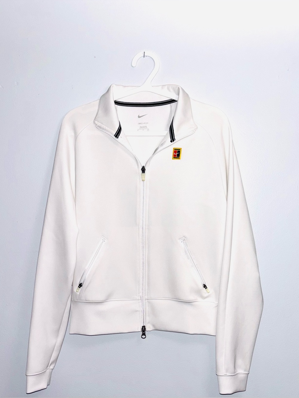Nike White Women's Zip-Up Bomber Jacket